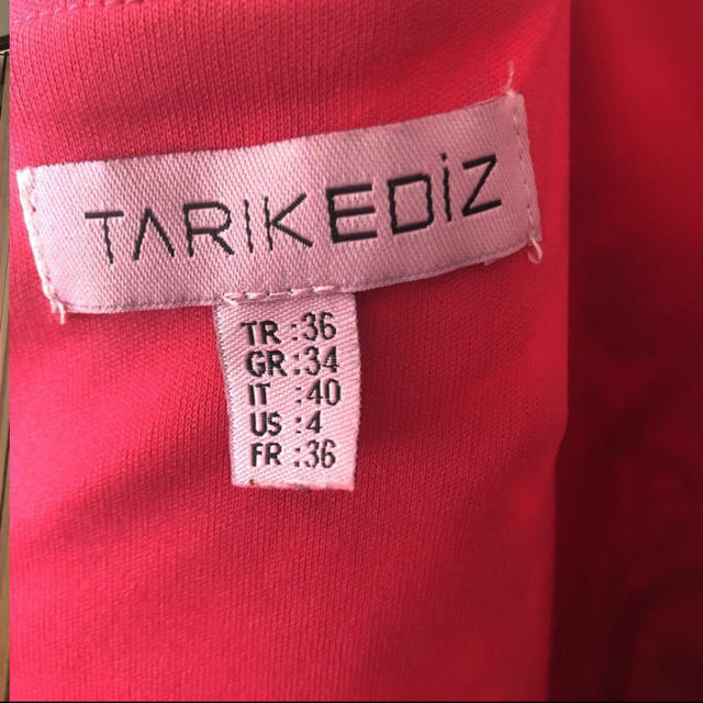 TARIKE EDIZ ロングドレス 高級 赤レースロングドレス