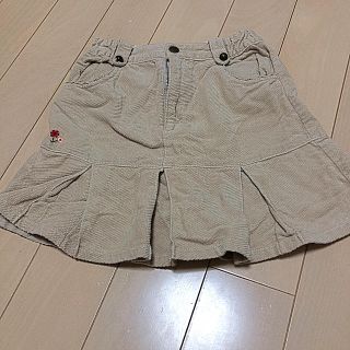 サンカンシオン(3can4on)の(126) コーデュロイ フリル スカート 130cm(スカート)