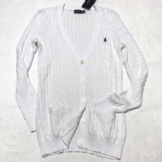 ポロラルフローレン(POLO RALPH LAUREN)の定価17,280円♡新品✨ケーブルニット コットンカーディガン L(カーディガン)