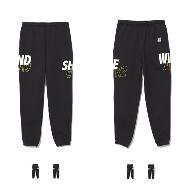 WIND AND SEA × FR2 コラボスウェットパンツ 黒 M 即完売品 WIND AND SEA × FR2 コラボスウェットパンツ 黒 M 即完売品