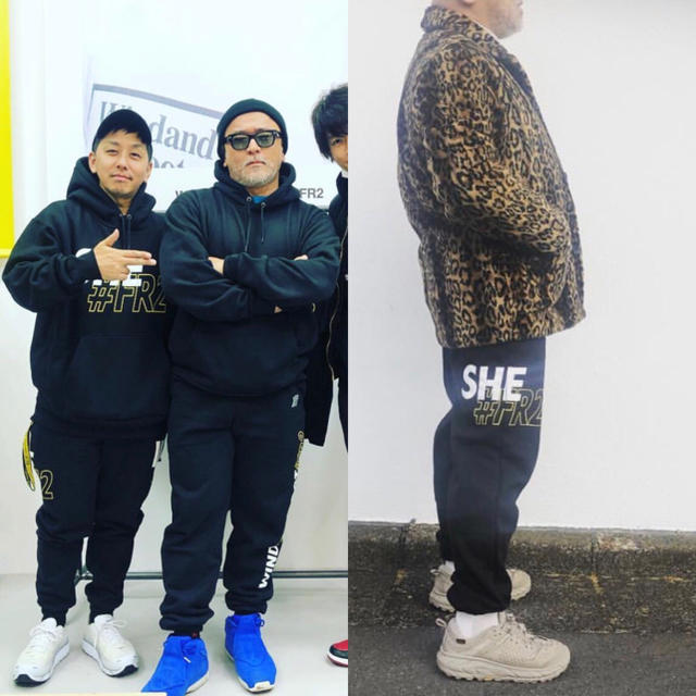 WIND AND SEA × FR2 コラボスウェットパンツ 黒 M 即完売品 WIND AND SEA × FR2 コラボスウェットパンツ 黒 M 即完売品