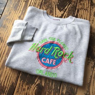 スピンズ(SPINNS)の90’s Hard Rock Cafe スウェットトレーナー USA製 刺繍(スウェット)