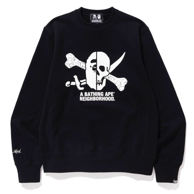 【L】BAPE NEIGHBORHOOD CREWNECK BLACK