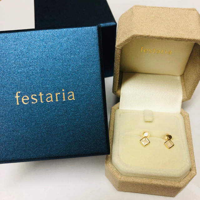 festaria ローズクォーツ ピアス