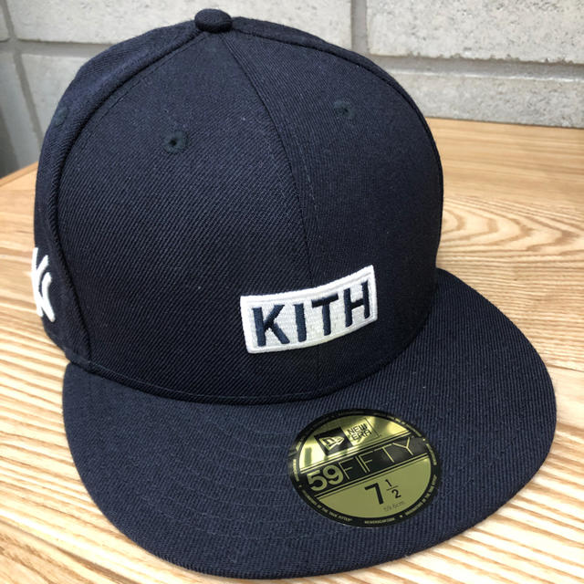 kith newera ヤンキース コラボ キャップ ニューエラ ネイビー | フリマアプリ ラクマ