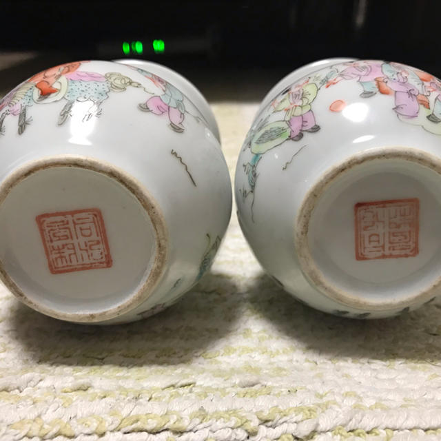 一対花瓶 在銘あり 中国古美術 陶芸 一対花瓶 在銘あり 中国古美術 陶芸