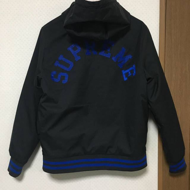 Supreme×Championプルオーバーフーディーハーフジップジャケット黒L 1