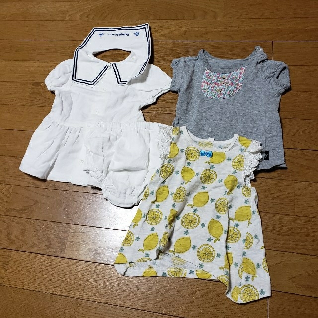 ベルメゾン(ベルメゾン)の女の子 90cm 3着セット キッズ/ベビー/マタニティのキッズ服女の子用(90cm~)(Tシャツ/カットソー)の商品写真