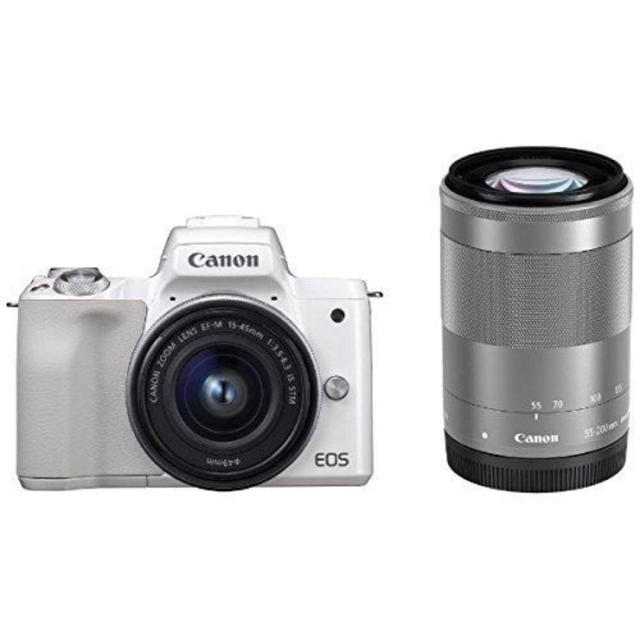 Canon - 新品未使用 Canon  EOS Kiss M ダブルズームキット ホワイト