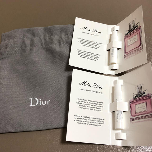 Dior(ディオール)のミスディオール 香水サンプル2個セット♡巾着付き コスメ/美容の香水(香水(女性用))の商品写真