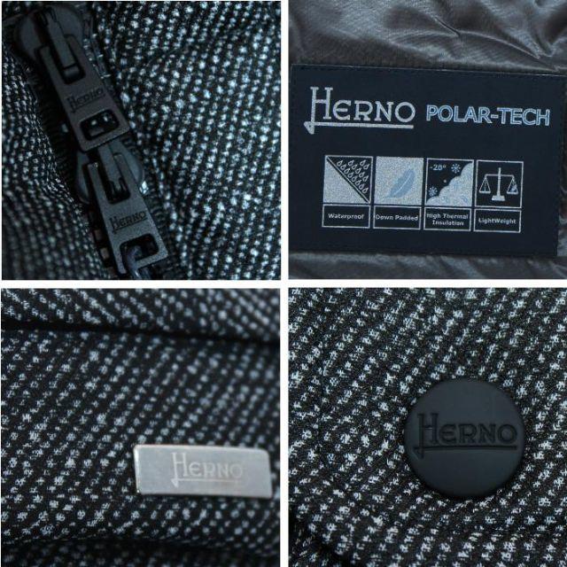 HERNO(ヘルノ)のHERNO ヘルノ polar-tech M-65 ダウン ツイード　グレー44 メンズのジャケット/アウター(ダウンジャケット)の商品写真