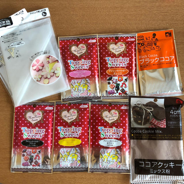 未開封 アイシング 5色 しぼり袋 クッキー粉 セット 食品/飲料/酒の食品(菓子/デザート)の商品写真