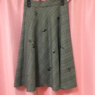 ジルバイジルスチュアート(JILL by JILLSTUART)の jill by jillstuart ビジュー付きチェックスカート(ひざ丈スカート)