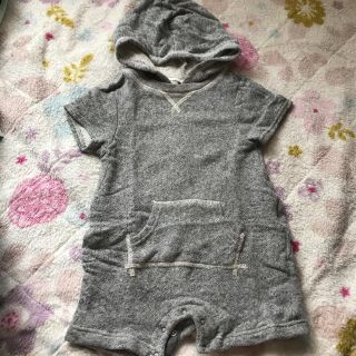 ベビーギャップ(babyGAP)のスウェットロンパース フードつき 90cm(ロンパース)