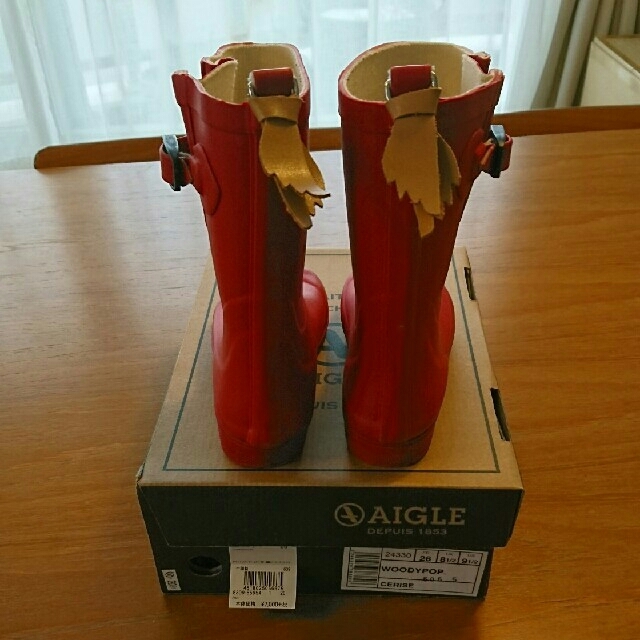 AIGLE(エーグル)のおーさま専用 AIGLE  ジュニアレインブーツ 16cm キッズ/ベビー/マタニティのキッズ靴/シューズ(15cm~)(長靴/レインシューズ)の商品写真