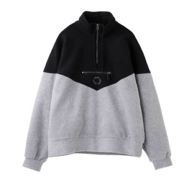 X-girl(エックスガール)のクロ様　専用　新品 X-girl  HALF ZIP SWEAT TOP レディースのトップス(トレーナー/スウェット)の商品写真