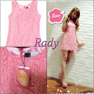 レディー(Rady)の【最終値下げ☆】Rady♡クロシェレースミニワンピ♡(ミニワンピース)