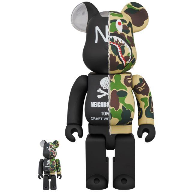 Bape x Neighborhood Be@rbrick 100% &400% フィギュア Bape x Neighborhood Be@rbrick 100% &400% フィギュア