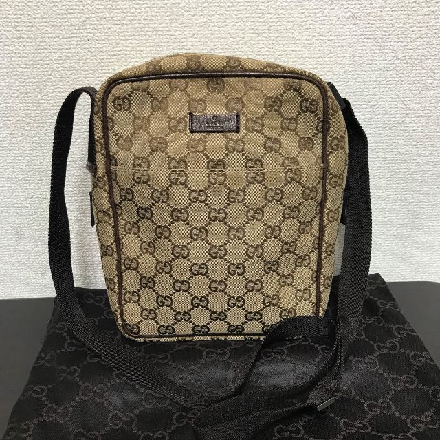 グッチ GGキャンバス 美品☆ ショルダーバッグ ベージュ - www