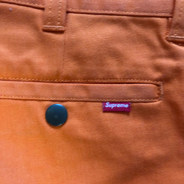 Supreme supreme ワークパンツ オレンジ サイズの通販 by フジ's