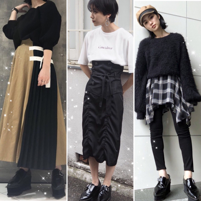 MURUA(ムルーア)のMURUA.厚底.ローファー.人気完売品.snidel.EVRIS.moussy レディースの靴/シューズ(ローファー/革靴)の商品写真