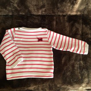 プチバトー(PETIT BATEAU)のプチバトー ピンク ボーダー カットソー(Tシャツ/カットソー)