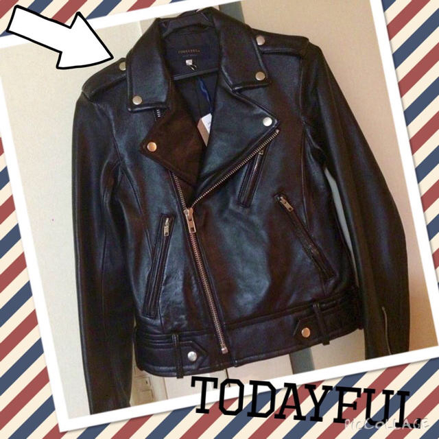 TODAYFUL(トゥデイフル)のTODAYFUL♡ライダース 36 レディースのジャケット/アウター(ライダースジャケット)の商品写真