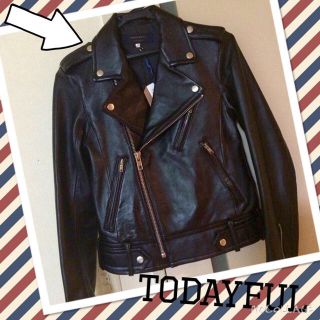 トゥデイフル(TODAYFUL)のTODAYFUL♡ライダース 36(ライダースジャケット)