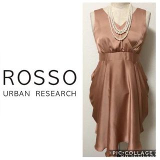 アーバンリサーチ(URBAN RESEARCH)のアーバンリサーチ rosso ピンク系 ワンピース ドレス 結婚式 パーティー(ミディアムドレス)