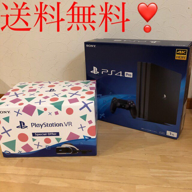 PlayStation VR(プレイステーションヴィーアール)の★ps4 PRO 1TB ➕ ps vr セット★ エンタメ/ホビーのゲームソフト/ゲーム機本体(家庭用ゲーム機本体)の商品写真