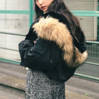 マウジー moussy ブルゾン ジャケット スナップボタン F 黒 ブラック