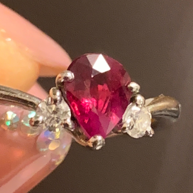 gumi様ご専用 ルビー1.01ct×ダイヤ0.13ct  リング  10.5号 レディースのアクセサリー(リング(指輪))の商品写真