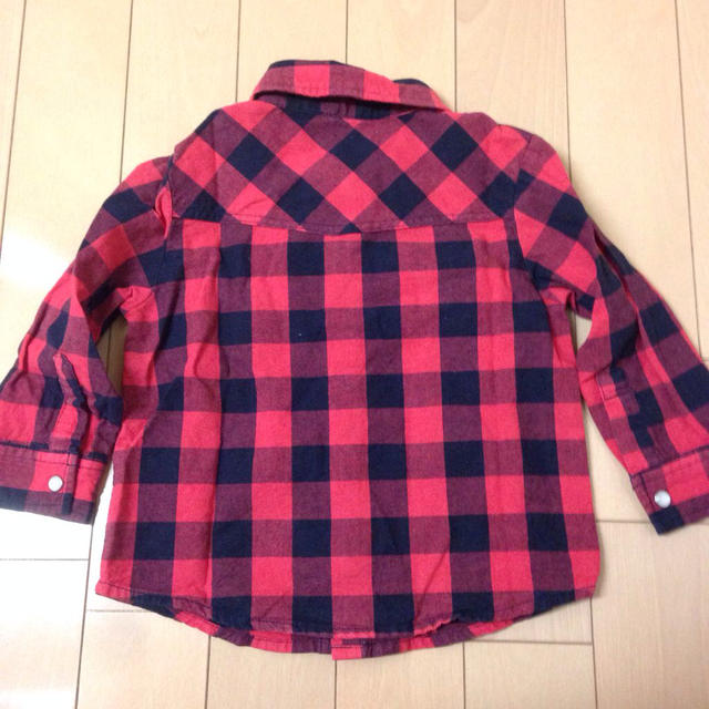 ブロックチェックシャツ 90cm キッズ/ベビー/マタニティのキッズ服男の子用(90cm~)(その他)の商品写真