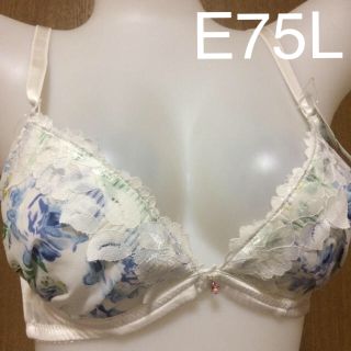 フラワーレース ブラショー E75L ホワイト(ブラ&ショーツセット)