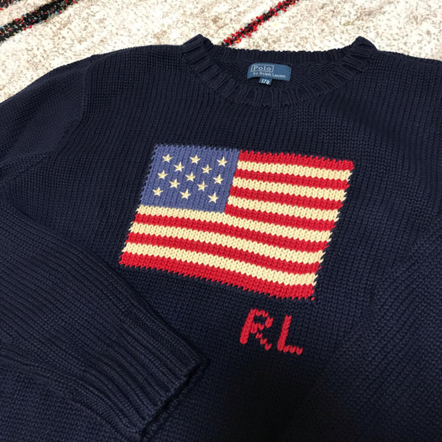 期間限定価格！POLO Ralph Lauren 星旗 国旗デザイン セーター | フリマアプリ ラクマ