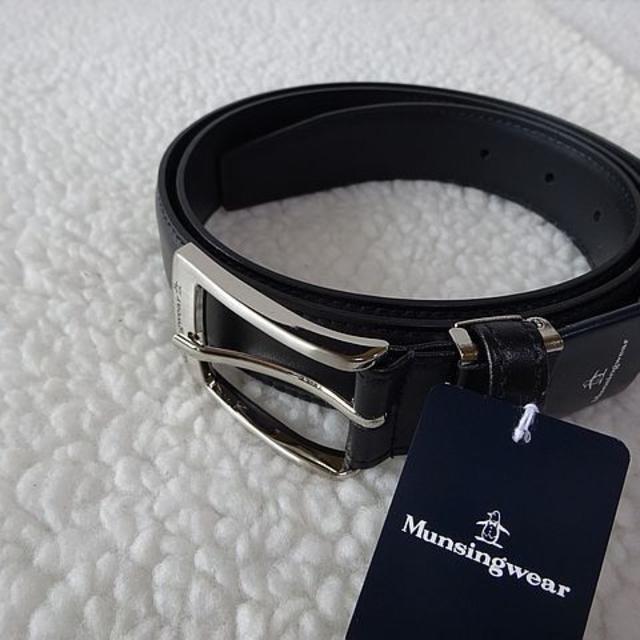 Munsingwear(マンシングウェア)の【新品/本物】マンシングウェア(Munsingwear)牛革/メンズベルト/黒 メンズのファッション小物(ベルト)の商品写真