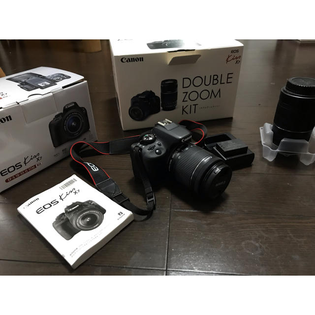 【最安値】Canon kiss X7 double zoom kit