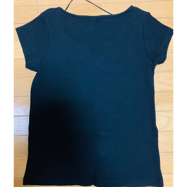 GU(ジーユー)のトップス ブラック レディースのトップス(カットソー(半袖/袖なし))の商品写真
