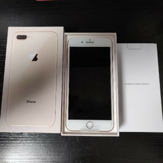 アイフォーン(iPhone)の美品 iphone8 plus 64g gold simフリー(スマートフォン本体)