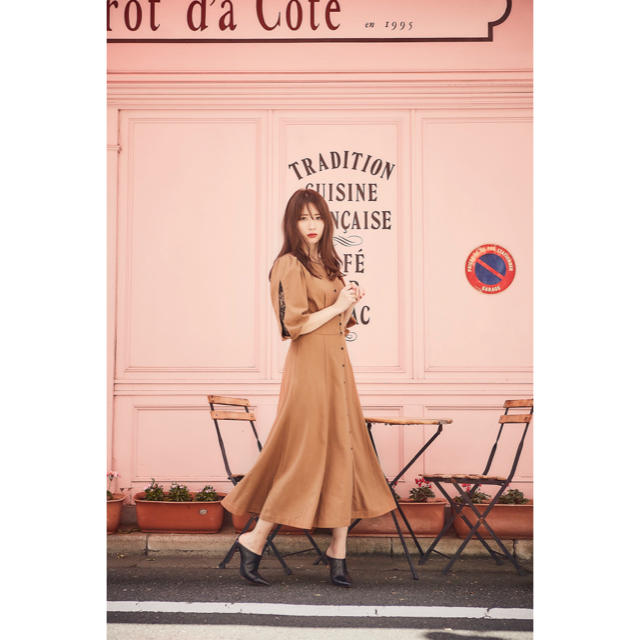 Her lip to❤︎ Inner Lace Sleeve One-Piece ロングワンピース/マキシワンピース