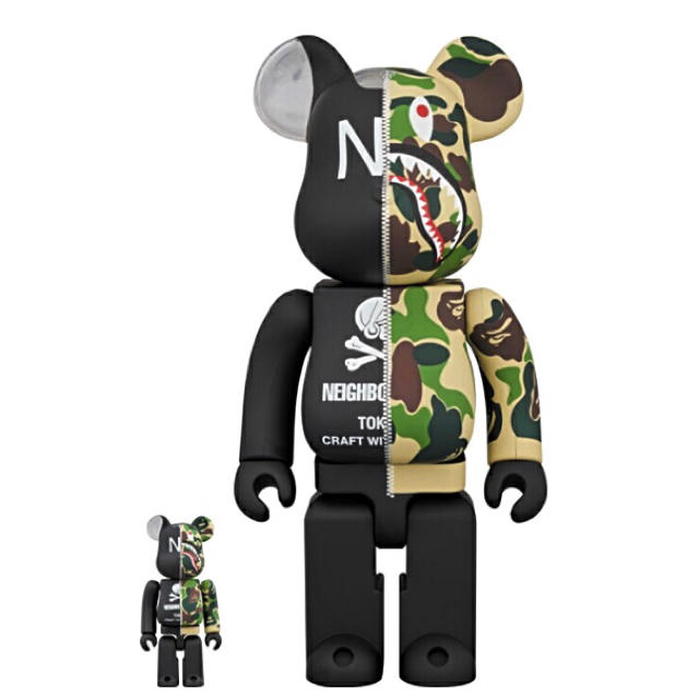 A BATHING APE(アベイシングエイプ)のBAPE ネイバーフッド BE@RBRICK  ベアブリック  100.400 エンタメ/ホビーのフィギュア(その他)の商品写真