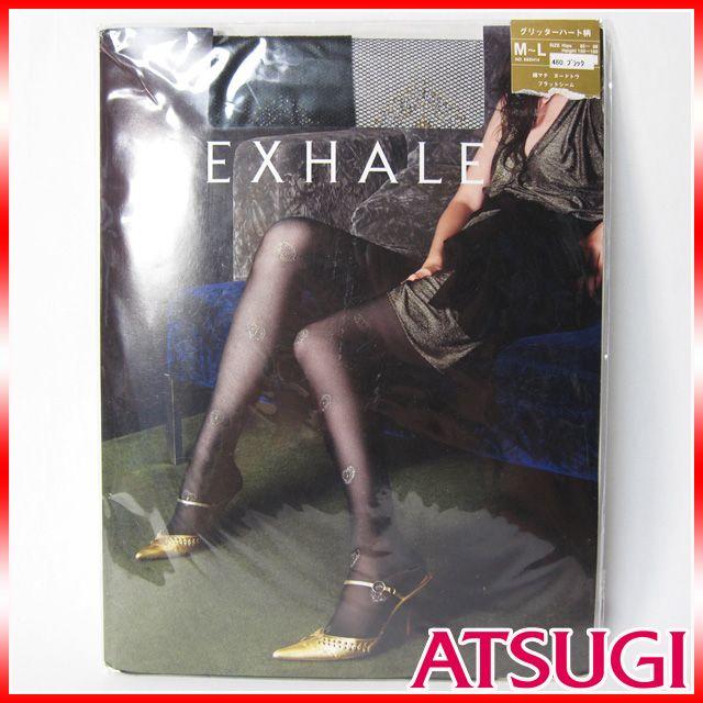 Atsugi(アツギ)の新品未使用 ATSUGI Exhale グリッターハート柄ストッキング  レディースのレッグウェア(タイツ/ストッキング)の商品写真