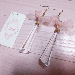 リズリサ(LIZ LISA)のLIZ LISA　ピアス  クリスタル  リボン(ピアス)