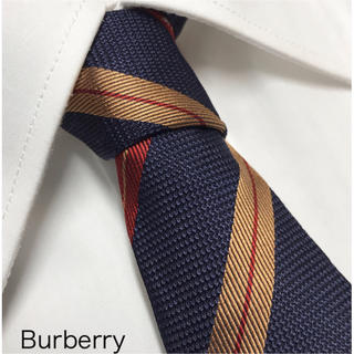 BURBERRY - 【人気ブランド 高級シルク 成人式】 バーバリー ネクタイ 