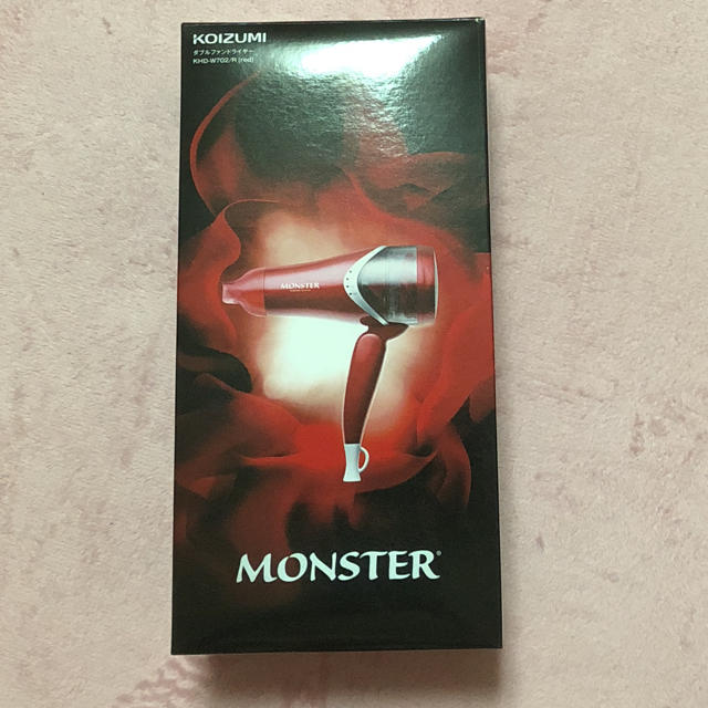 KOIZUMI(コイズミ)のMONSTER ドライヤー レッド スマホ/家電/カメラの美容/健康(ドライヤー)の商品写真