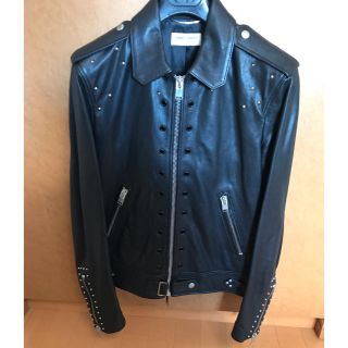 サンローラン(Saint Laurent)のサンローラン14SSスタッズレザー44サイズ(レザージャケット)