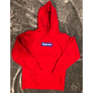 シュプリーム(Supreme)の美品 Supreme 17AW Box Logo パーカー red(パーカー)