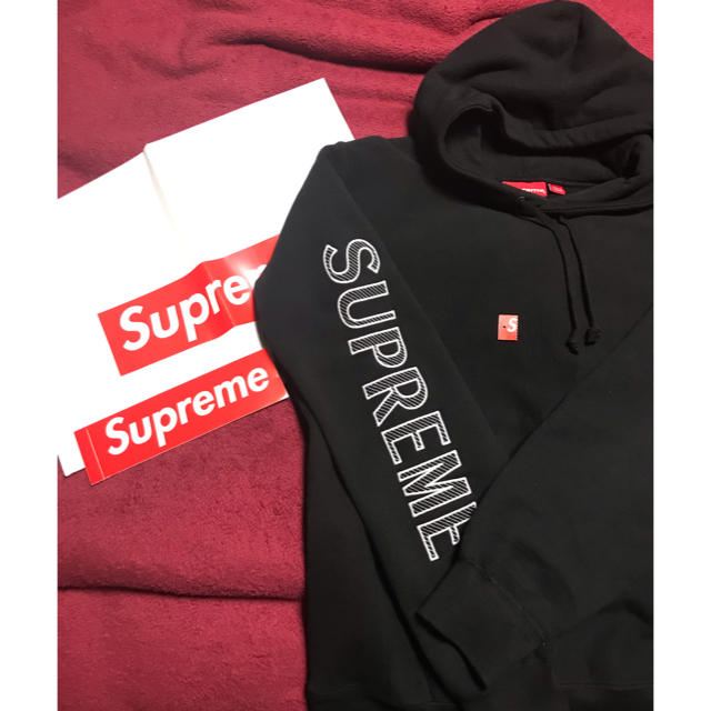 supreme sleeve embroidery hooded