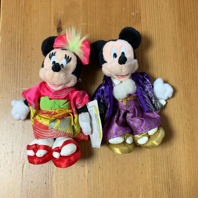 Disney(ディズニー)のミッキー&ミニー ぬいば お正月バージョン エンタメ/ホビーのおもちゃ/ぬいぐるみ(キャラクターグッズ)の商品写真