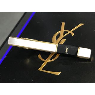 サンローラン(Saint Laurent)のイブサンローラン ブラック切替 ネクタイピン タイピン タイバー(ネクタイピン)